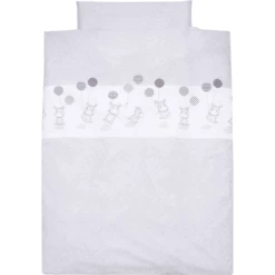 Alvi Beddengoed 100 X 135 Cm, Nijlpaard Zilver