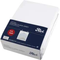 Alvi ® Hoeslaken Dubbelpak Wit/wit 70 X 140 Cm -NL Beddengoed Verkoopwinkel alvi hoeslaken dubbelpak wit wit 70 x 140 cm a313032 4