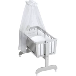 Alvi ® Pendulum Wieg Set 3-delig Heart S White -NL Beddengoed Verkoopwinkel alvi pendulum wieg set 3 delig heart s white a300337 4