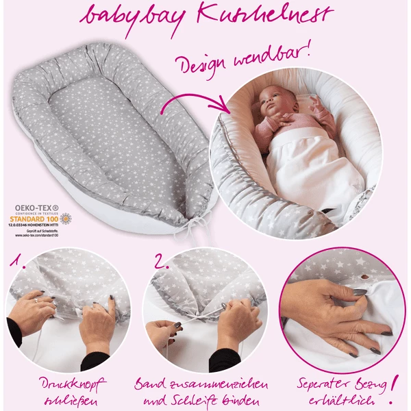 Babybay Babymat Bessen Ster Wit 6 Babybay Babymat Bessen Ster Wit - Afbeelding 4