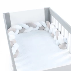 Babybay® Bedslang Wit/beige/aqua 200 Cm -NL Beddengoed Verkoopwinkel babybay bedslang wit beige aqua 200 cm a288157 3