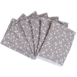 Babybay ® Nestchen Ultra Fresh Piqué Geschikt Voor Model Maxi, Boxspring, Comfort , Midi En Comfort Plus, Taupe Sterren Wit