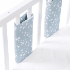 Babybay ® Nestchen Ultra Fresh Piqué Geschikt Voor Model Original , Azuur Sterren Wit -NL Beddengoed Verkoopwinkel babybay nestchen ultra fresh pique geschikt voor model original azuur sterren wit a311523 3
