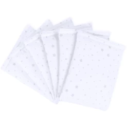 Babybay ® Nestchen Ultra Fresh Piqué Geschikt Voor Model Original , Witte Sterrenmix Sand /azuurblauw