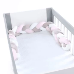 Babybay® Nestelende Slangenvlecht Wit/beige/rosé 200 Cm -NL Beddengoed Verkoopwinkel babybay nestelende slangenvlecht wit beige rose 200 cm a288155 3
