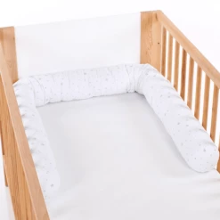Babybay ® Nesting Snake Piqué Geschikt Voor Babybedjes, Wit Sterrenmix Sand /azuurblauw -NL Beddengoed Verkoopwinkel babybay nesting snake pique geschikt voor babybedjes wit sterrenmix sand azuurblauw a312188 4