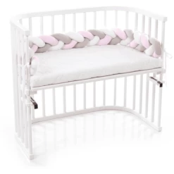 Babybay® Nestje Nestslang Gevlochten Wit / Beige / Roze -NL Beddengoed Verkoopwinkel babybay nestje nestslang gevlochten wit beige roze a288041 3