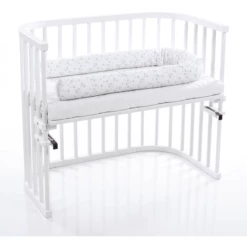 Babybay® Nestslang Piqué Wit Sterren Parelgrijs -NL Beddengoed Verkoopwinkel babybay nestslang pique wit sterren parelgrijs a288034 4