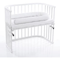 Babybay® Nestslang Piqué Wit Stippen Parelgrijs -NL Beddengoed Verkoopwinkel babybay nestslang pique wit stippen parelgrijs a288039 4