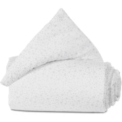 Babybay Roosterbescherming Organisch Cotton Voor Het Sluiten Van Het Rooster Alle Modellen, Witte Glittersterren Diamantblauw -NL Beddengoed Verkoopwinkel babybay roosterbescherming organisch cotton voor het sluiten van het rooster alle modellen witte glittersterren diamantblauw a311260 2