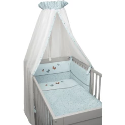 Be Be 's Collectie Mousseline Beddenset 3st 3D Vlinder Mint