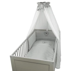 Be Be 's Collection Muslin Beddenset 3-delig Grijs 100 X 135 Cm