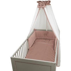 Be Be 's Collection Muslin Beddenset 3-delig Oud Roze 100 X 135 Cm -NL Beddengoed Verkoopwinkel be be s collection muslin beddenset 3 delig oud roze 100 x 135 cm a325147 2