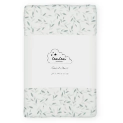 Cam Cam Copenhagen Cam Cam® COPENHAGEN Hoeslaken 70 X 140 Cm Green Leaves