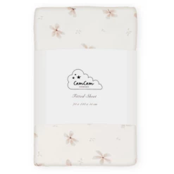 Cam Cam Copenhagen Hoeslaken 70 X 140 Cm Wind Flower Crème -NL Beddengoed Verkoopwinkel cam cam copenhagen hoeslaken 70 x 140 cm wind flower creme a371576 1