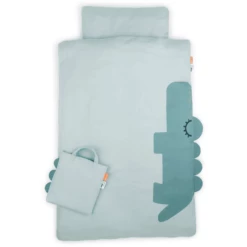 Done By Deer ™ Beddengoed Set Junior Sleepy 100 X 140 Cm Croco Blauw