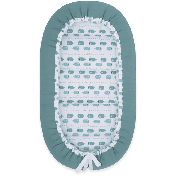 Emma & Noah Knuffel Nest Walvis Blauw 5 Emma & Noah Knuffel Nest Walvis Blauw - Afbeelding 3