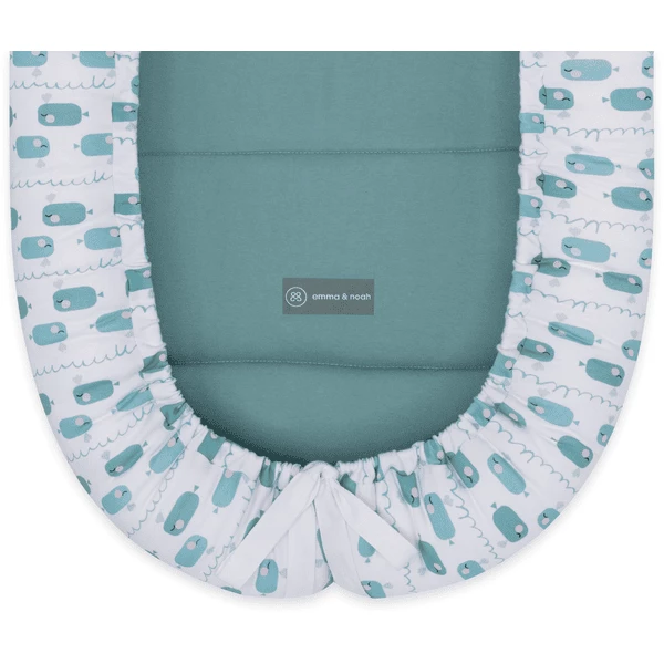 Emma & Noah Knuffel Nest Walvis Blauw 7 Emma & Noah Knuffel Nest Walvis Blauw - Afbeelding 5