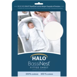 HALO® BassiNest® Hoeslaken Wit -NL Beddengoed Verkoopwinkel halo bassinest hoeslaken wit a326310 2