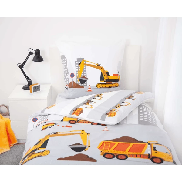 HERDING Beddengoed Bouwplaats 135 X 200 Cm 4 HERDING Beddengoed Bouwplaats 135 X 200 Cm - Afbeelding 2