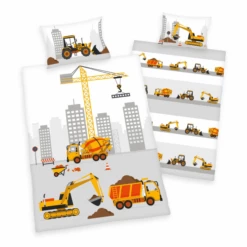 HERDING Flanellen Beddengoed Bouwplaats 100 X 135 Cm -NL Beddengoed Verkoopwinkel herding flanellen beddengoed bouwplaats 100 x 135 cm a297018 2