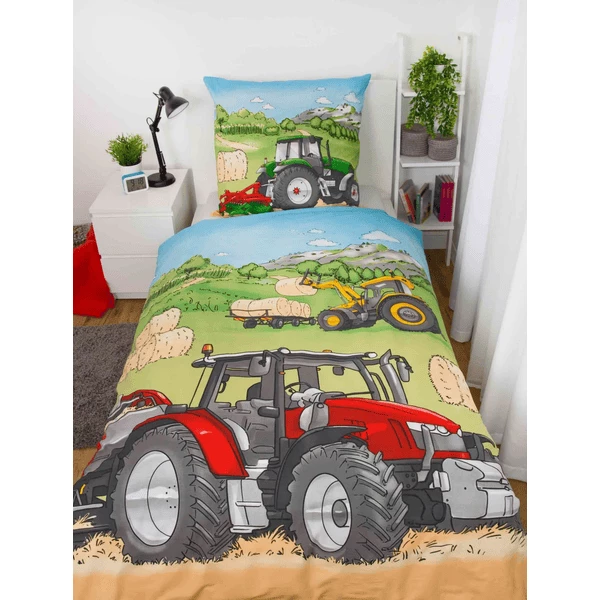 HERDING Flanellen Beddengoed Tractor 135 X 200 Cm 4 HERDING Flanellen Beddengoed Tractor 135 X 200 Cm - Afbeelding 2