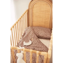 Jollein Dekbedovertrek Meadow Kastanje 100 X 140 Cm -NL Beddengoed Verkoopwinkel jollein dekbedovertrek meadow kastanje 100 x 140 cm a325111 2