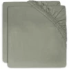 Jollein Hoeslaken Cradle Jersey 40/50x80/90cm Pack Of 2 Ash Green -NL Beddengoed Verkoopwinkel jollein hoeslaken cradle jersey 40 50x80 90cm pack of 2 ash green a383759