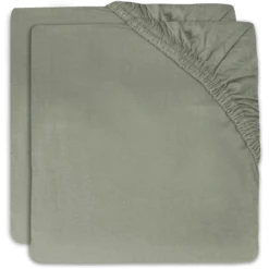 Jollein Hoeslaken Cradle Jersey 40/50x80/90cm Pack Of 2 Ash Green