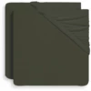 Jollein Hoeslaken Cradle Jersey 40/50x80/90cm Pack Of 2 Leaf Green