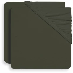 Jollein Hoeslaken Cradle Jersey 40/50x80/90cm Pack Of 2 Leaf Green
