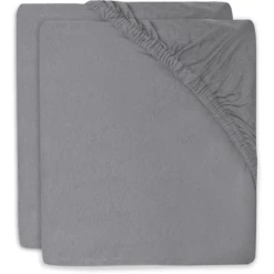 Jollein Hoeslaken Cradle Jersey 40/50x80/90cm Pack Of 2 Storm Grey