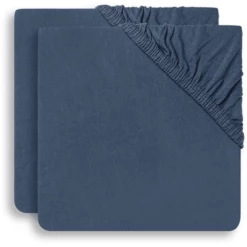Jollein Jersey Hoeslaken 2-pack Jeans Blauw 60x120 Cm -NL Beddengoed Verkoopwinkel jollein jersey hoeslaken 2 pack jeans blauw 60x120 cm a325658 3