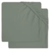 Jollein Jersey Hoeslaken 2-pak As Green 60x120 Cm