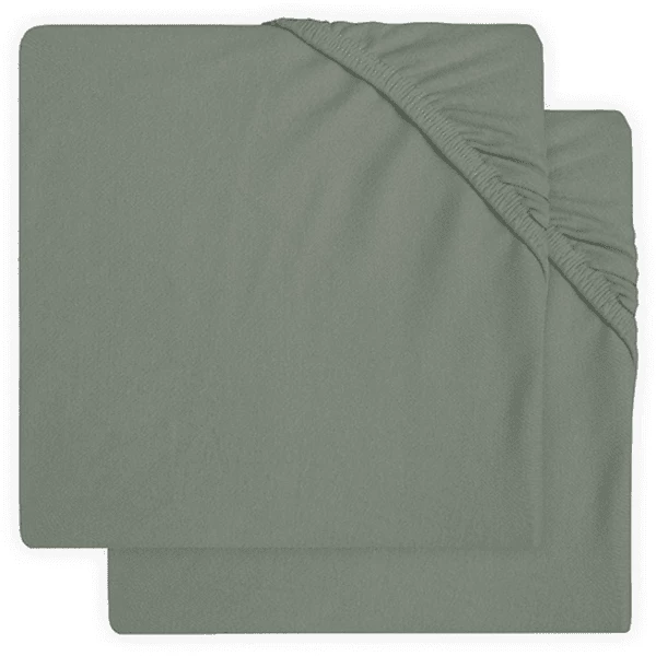 Jollein Jersey Hoeslaken 2-pak As Green 75x95 Cm 4 Jollein Jersey Hoeslaken 2-pak As Green 75x95 Cm - Afbeelding 2