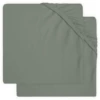 Jollein Jersey Hoeslaken 2-pak As Green 75x95 Cm -NL Beddengoed Verkoopwinkel jollein jersey hoeslaken 2 pak as green 75x95 cm a299891