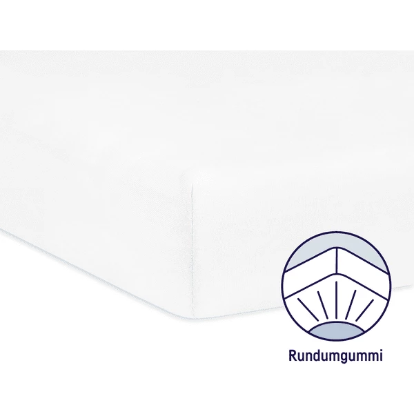 JULIUS ZÖLLLNER Hoeslaken Jersey Wit 7 JULIUS ZÖLLLNER Hoeslaken Jersey Wit - Afbeelding 5