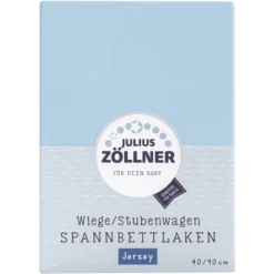 JULIUS ZÖLLNER Hoeslaken Jersey Voor Wieg Lichtblauw