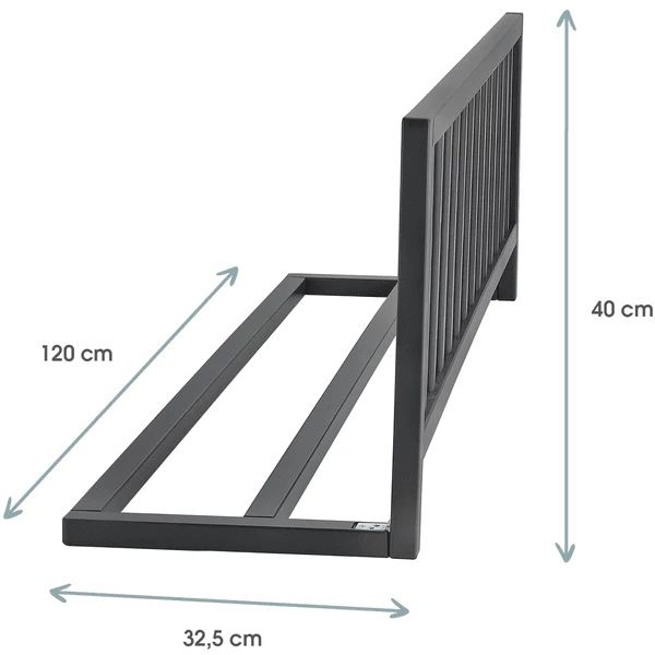Kindsgard Bedhek Frakant Grijs 120 Cm 4 Kindsgard Bedhek Frakant Grijs 120 Cm - Afbeelding 2