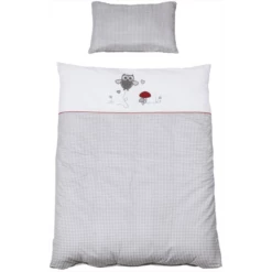 Roba Beddengoed 2-delig 100 X 135 Cm Adam & Uil Grijs Wit