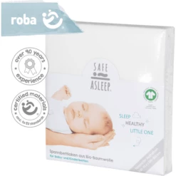 Roba Hoeslaken Jersey Safe Asleep® Wit 70x140 Cm/ 60x120 Cm -NL Beddengoed Verkoopwinkel roba hoeslaken jersey safe asleep wit 70x140 cm 60x120 cm a290640 4