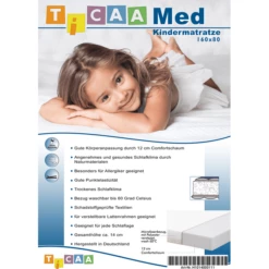 TiCAA Kinder Matras MedAllergen 80 X 160 Cm -NL Beddengoed Verkoopwinkel ticaa kinder matras medallergen 80 x 160 cm a327490 2