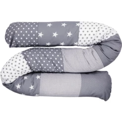 Ullenboom Baby Bedje Slang Grijze Sterren 200 Cm