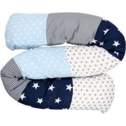 Ullenboom Baby-bedslang Blauw Lichtblauw Grijs 160 Cm -NL Beddengoed Verkoopwinkel ullenboom baby bedslang blauw lichtblauw grijs 160 cm a267350 2