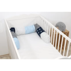 Ullenboom Baby-bedslang Blauw Lichtblauw Grijs 160 Cm -NL Beddengoed Verkoopwinkel ullenboom baby bedslang blauw lichtblauw grijs 160 cm a267350 3