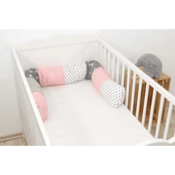 Ullenboom Baby-bedslang Roze Grijs 160 Cm -NL Beddengoed Verkoopwinkel ullenboom baby bedslang roze grijs 160 cm a267365 3