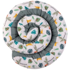 Ullenboom Babybed Snake Wafel Piqué Salie Groen Regenwoud 200 Cm