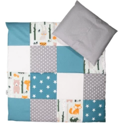 Ullenboom Babybeddenset Voor Bosdieren Petrol 80 X 80 Cm + 35 X 40 Cm + 35 X 40 Cm -NL Beddengoed Verkoopwinkel ullenboom babybeddenset voor bosdieren petrol 80 x 80 cm 35 x 40 cm 35 x 40 cm a267578 4