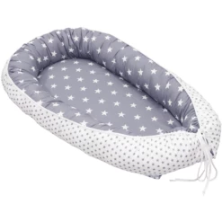 Ullenboom Babynest & Cocoon Wit Grijs 55 X 95 Cm